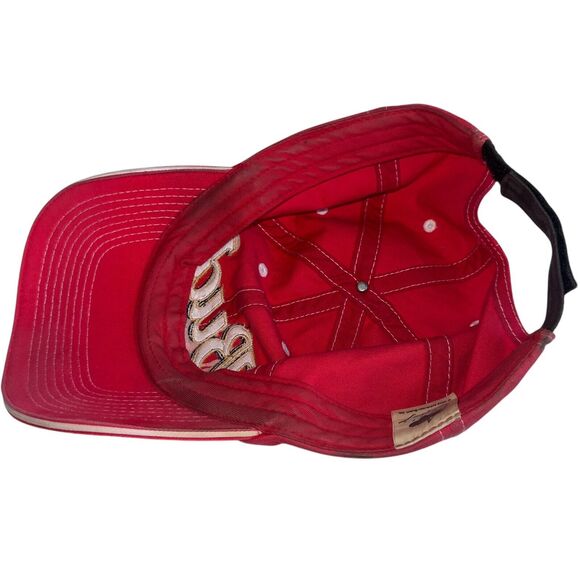 Anheuser Busch Nascar BUD Racing Hat Autographed Rick Rudd? Thrashed Y2K Nascar - Picture 15 of 16